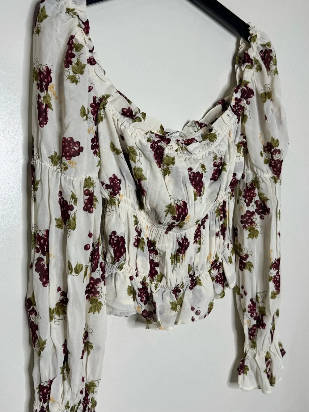 Reformation Amarena Grape Top Long Sleeve Top